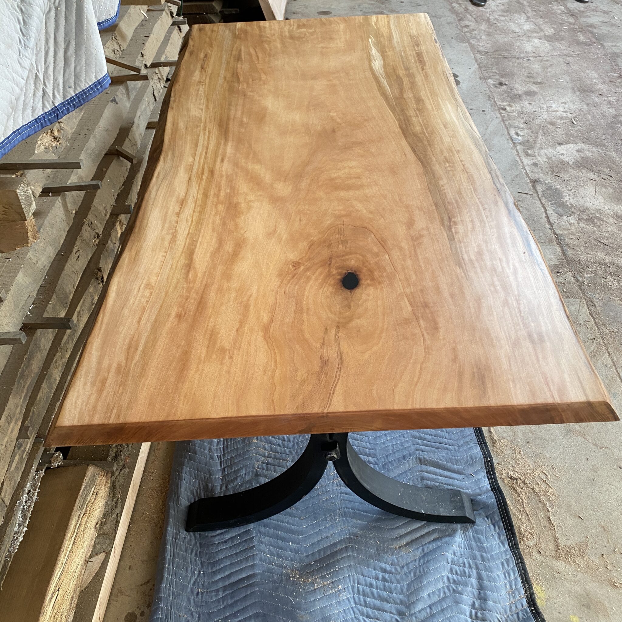 6 Foot Sycamore Slab Table Lancaster Live Edge