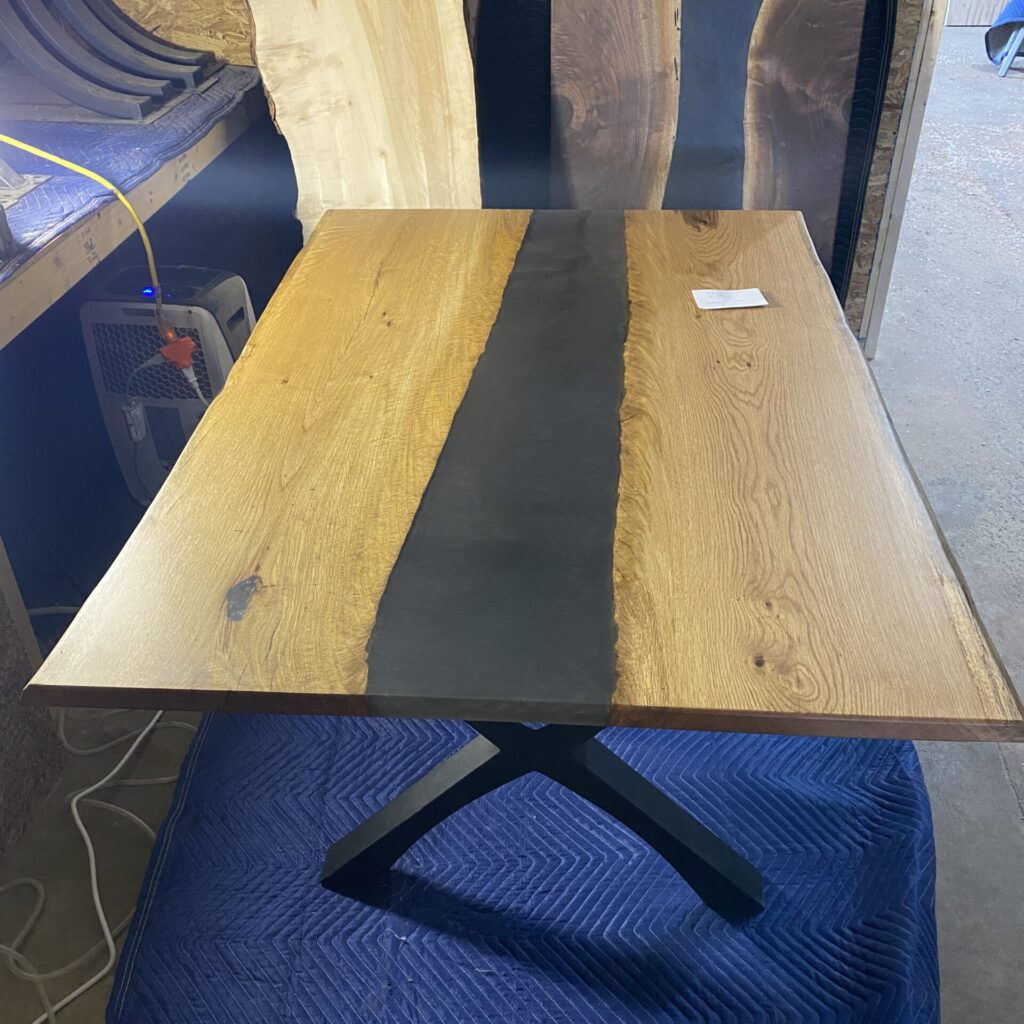 white oak live edge table
