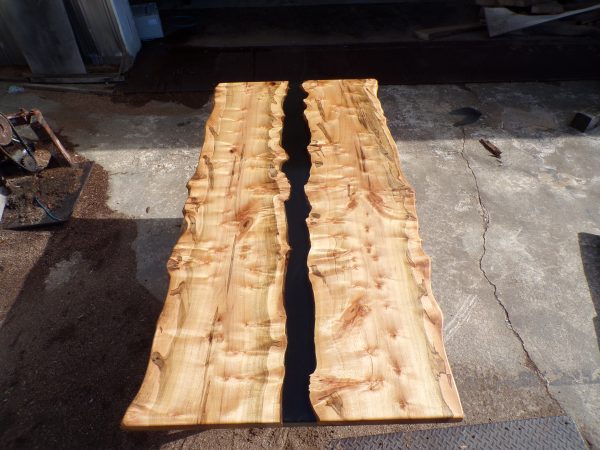 6' Figured Maple Table Black River Live Edge - Image 2