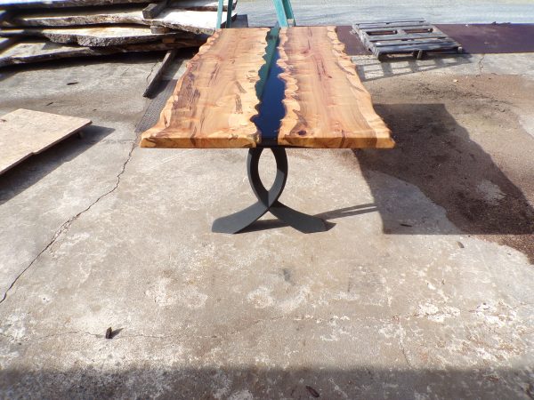 6' Figured Maple Table Black River Live Edge - Image 3