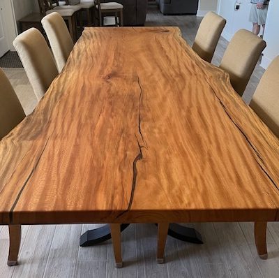 9' 6" x 40" Live Edge Sycamore Table