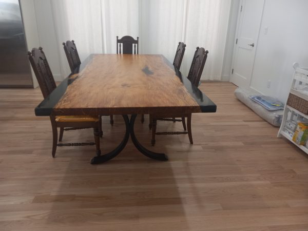 9'x 48" maple and epoxy table - Image 3